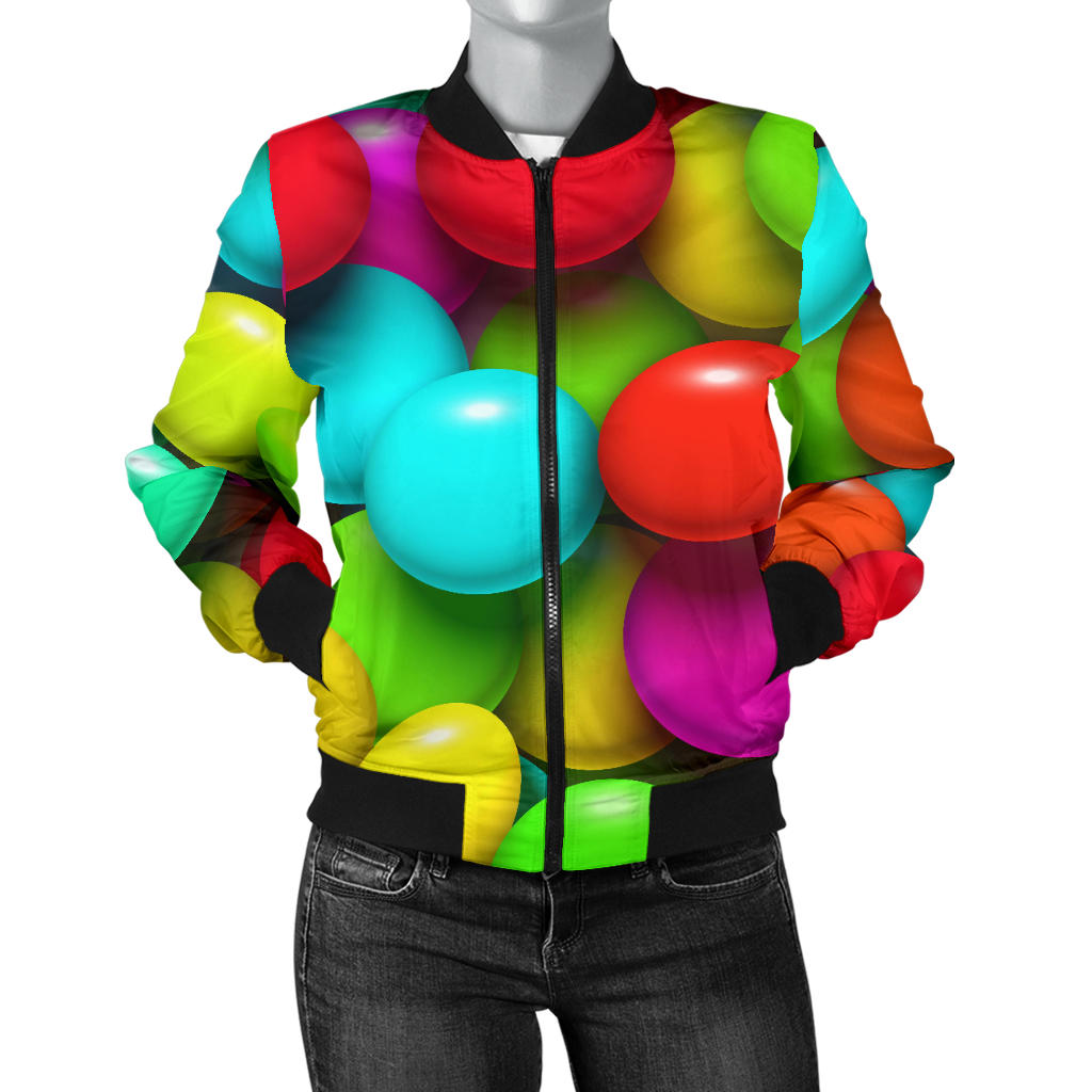 Candy Pattern Print Design CA03 Women Bomber Jacket