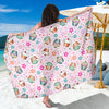 Cupcake Pattern Print Design CP03 Sarong Pareo Wrap