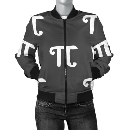 Pi Day Pattern Print Design A01 Women's Bomber Jacket