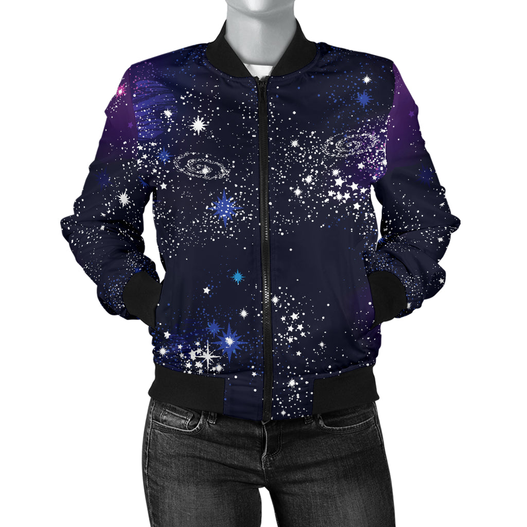 Cosmic Pattern Print Design 03 Women's Bomber Jacket
