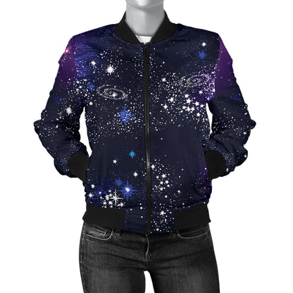Cosmic Pattern Print Design 03 Women's Bomber Jacket