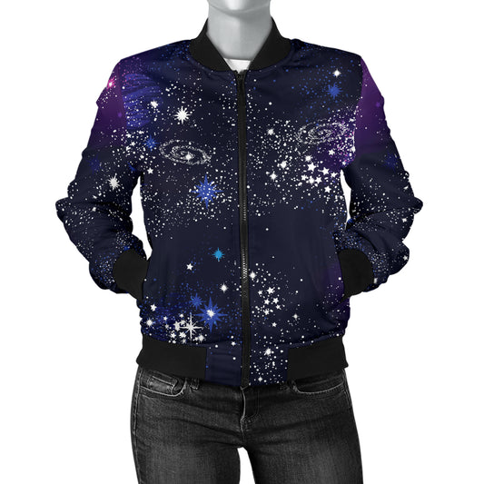 Cosmic Pattern Print Design 03 Women's Bomber Jacket