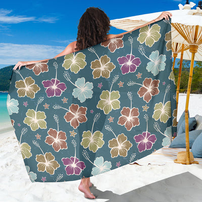 Hibiscus Pattern Print Design HB033 Sarong Pareo Wrap