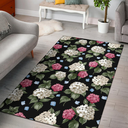 Hydrangea Pattern Print Design HD09 Area Rugs