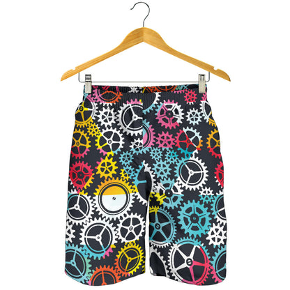Mechanic Pattern Print Design 02 Mens Shorts