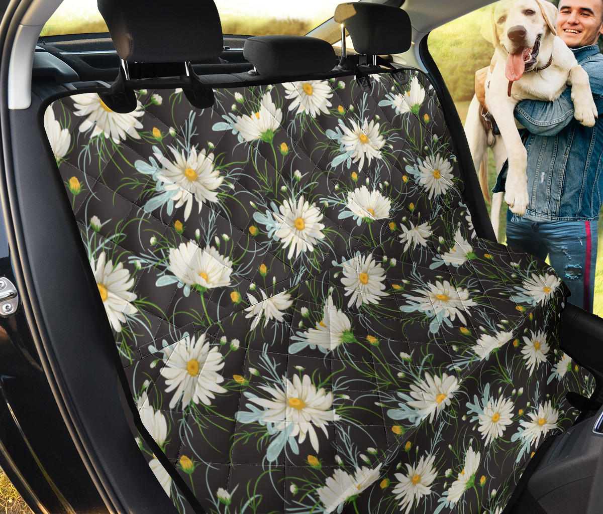 Daisy Pattern Print Design DS08 Rear Dog  Seat Cover