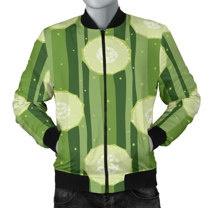 Cucumber Pattern Print Design CC03 Men Bomber Jacket