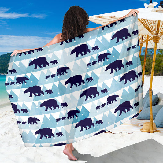 Bear Pattern Print Design BE01 Sarong Pareo Wrap