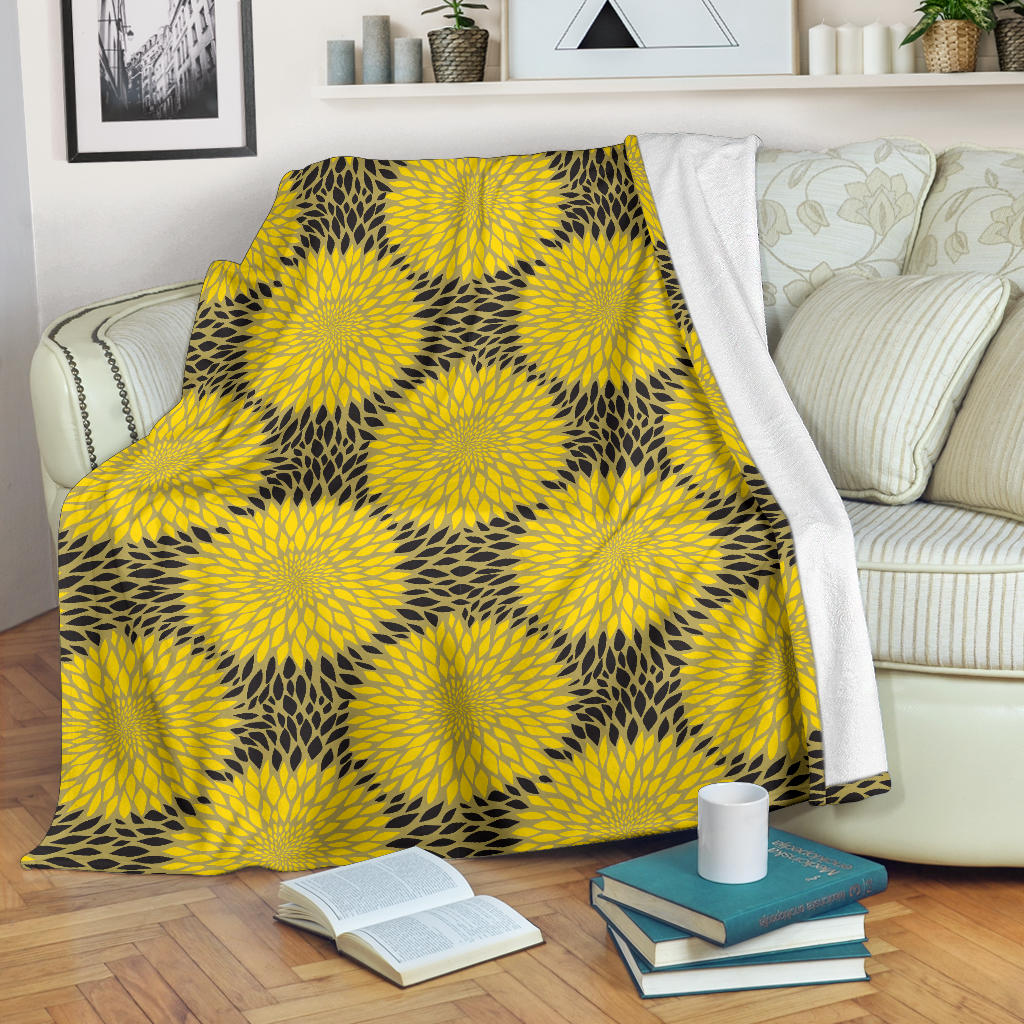 Sunflower Pattern Print Design SF06 Fleece Blanket