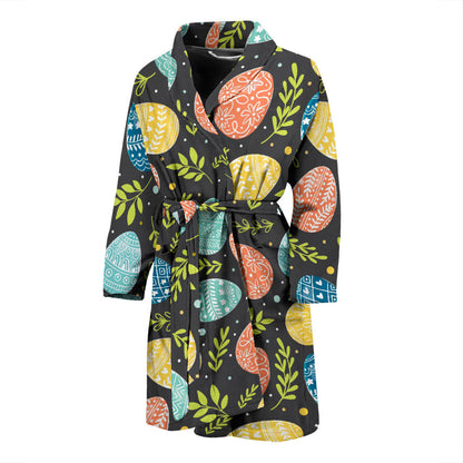Easter Eggs Pattern Print Design RB01 Men Bathrobe