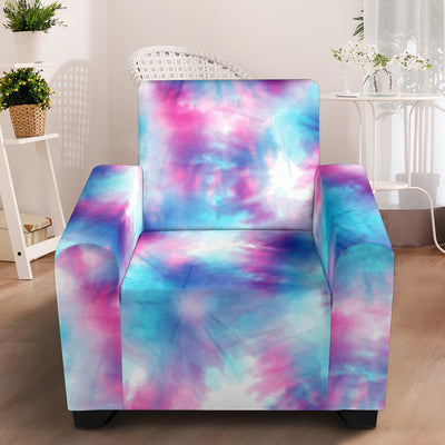 Tie Dye Blue Pink Armchair Slipcover