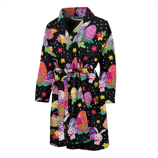 Easter Eggs Pattern Print Design RB06 Men Bathrobe