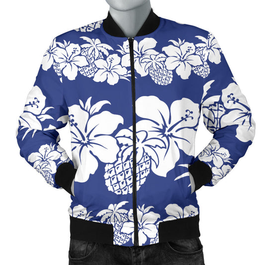 Hawaiian Themed Pattern Print Design H07 Men Bomber Jacket