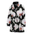 Orchid White Pattern Print Design OR09 Women Bathrobe