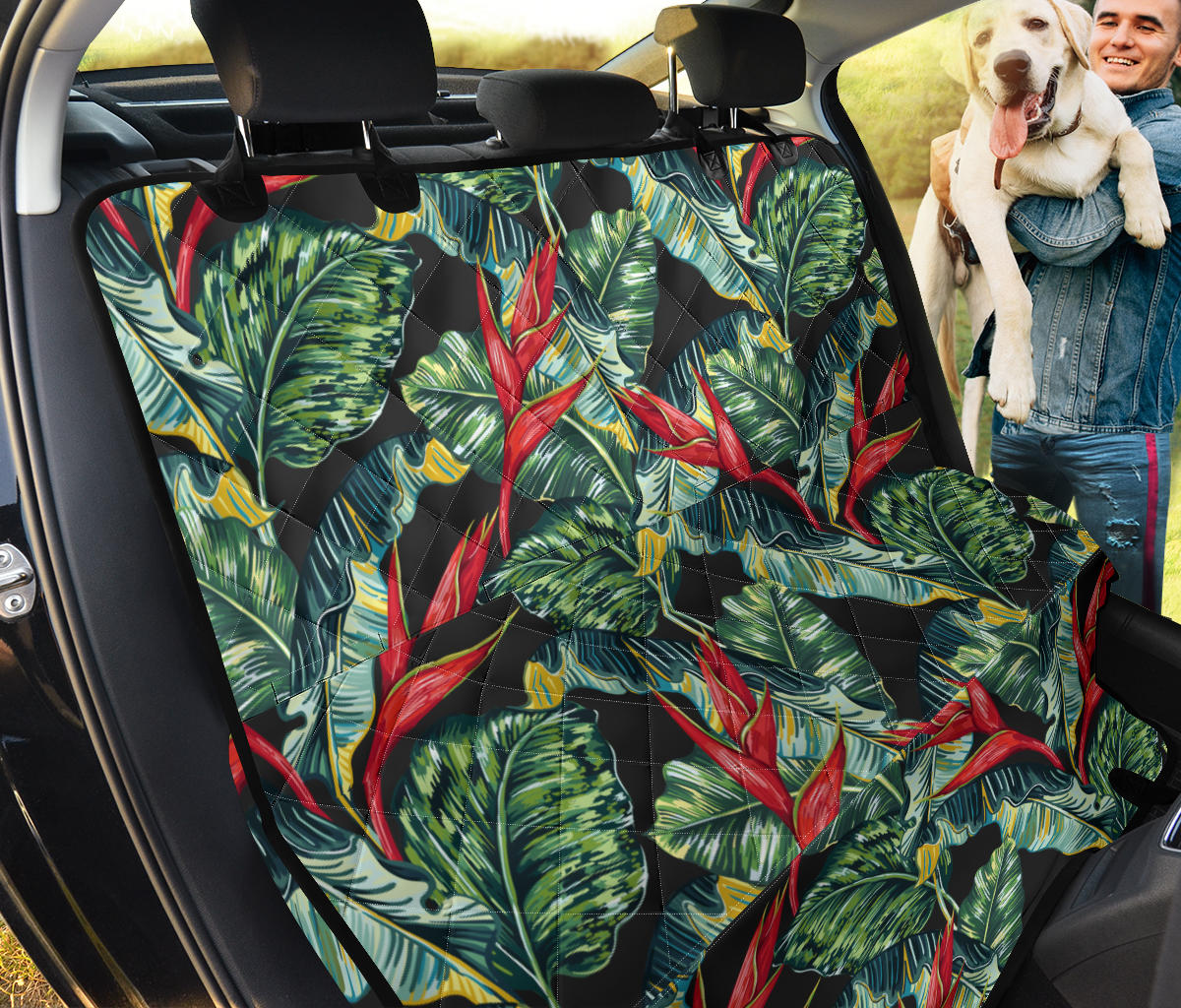 Bird Of Paradise Pattern Print Design BOP06 Rear Dog  Seat Cover