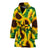 Sunflower Pattern Print Design SF02 Women Bathrobe