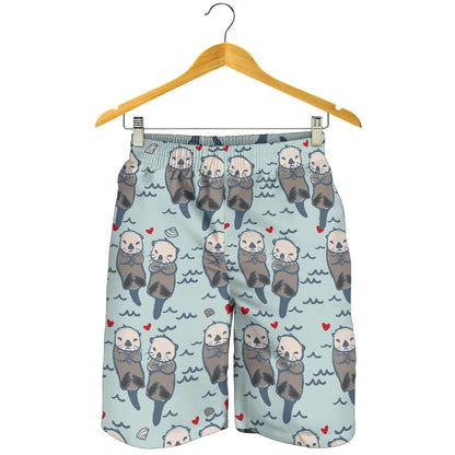Sea Otter Pattern Print Design 03 Mens Shorts