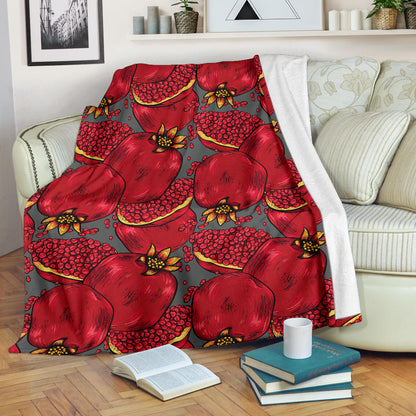 Pomegranate Pattern Print Design PG05 Fleece Blanket