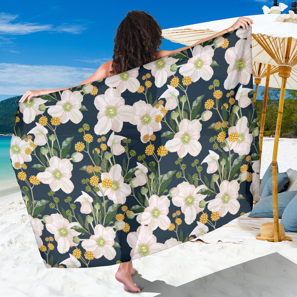 Anemone Pattern Print Design AM04 Sarong Pareo Wrap