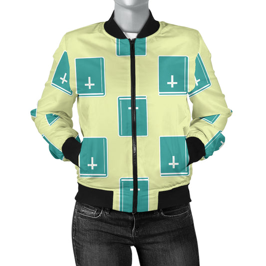 Bible Pattern Print Design 04 Women's Bomber Jacket