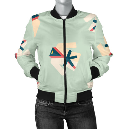 Karate Pattern Print Design 02 Women's Bomber Jacket