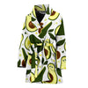 Avocado Pattern Print Design AC06 Women Bathrobe