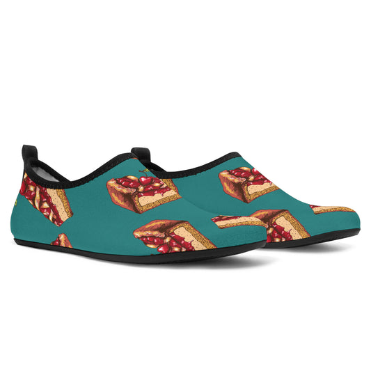 Cheesecake Cherry Pattern Print Design CK03 Aqua Water Shoes