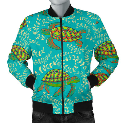 Sea Turtle Pattern Print Design T010 Men Bomber Jacket