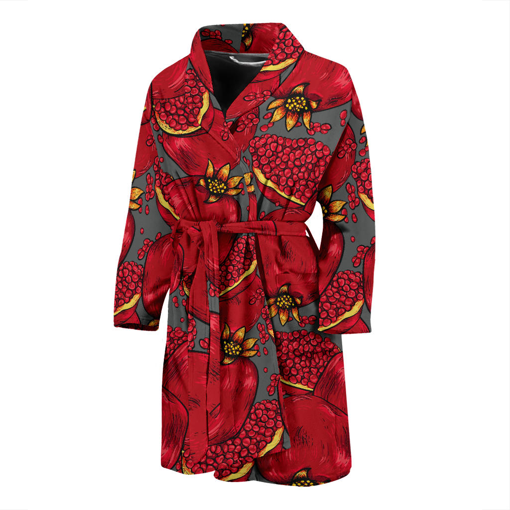 Pomegranate Pattern Print Design PG05 Men Bathrobe