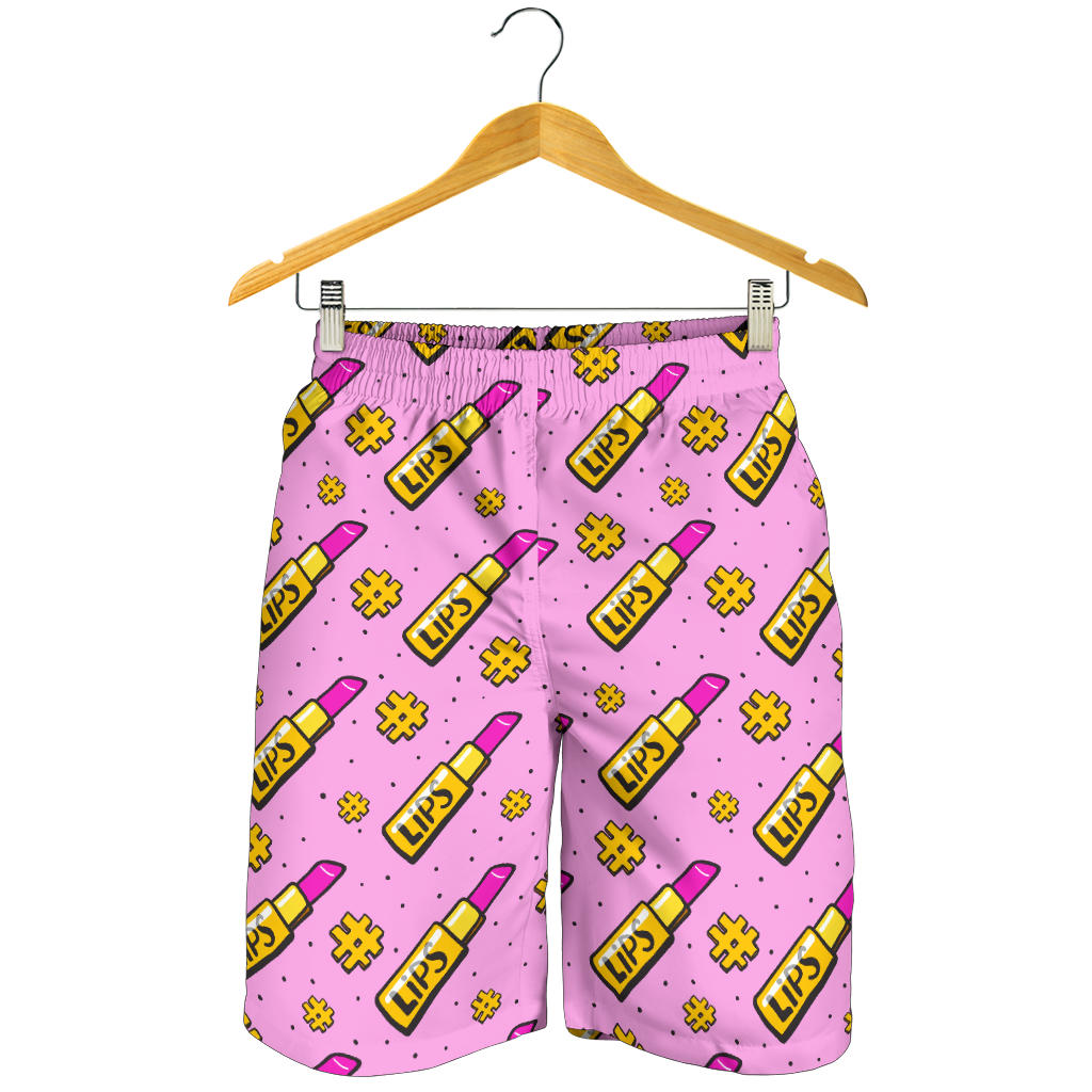 Lipstick Pattern Print Design LT03 Mens Shorts
