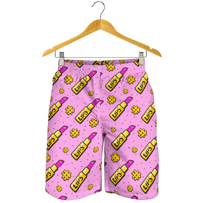 Lipstick Pattern Print Design LT03 Mens Shorts