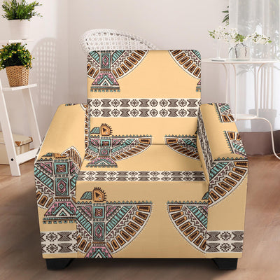 Native American Eagle Pattern Armchair Slipcover