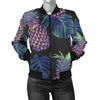 Pineapple Pattern Print Design PP04 Women Bomber Jacket