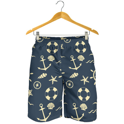 Nautical Pattern Print Design A01 Mens Shorts