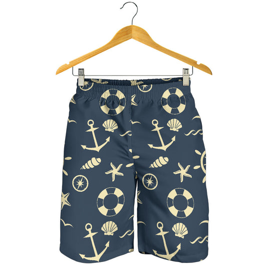 Nautical Pattern Print Design A01 Mens Shorts