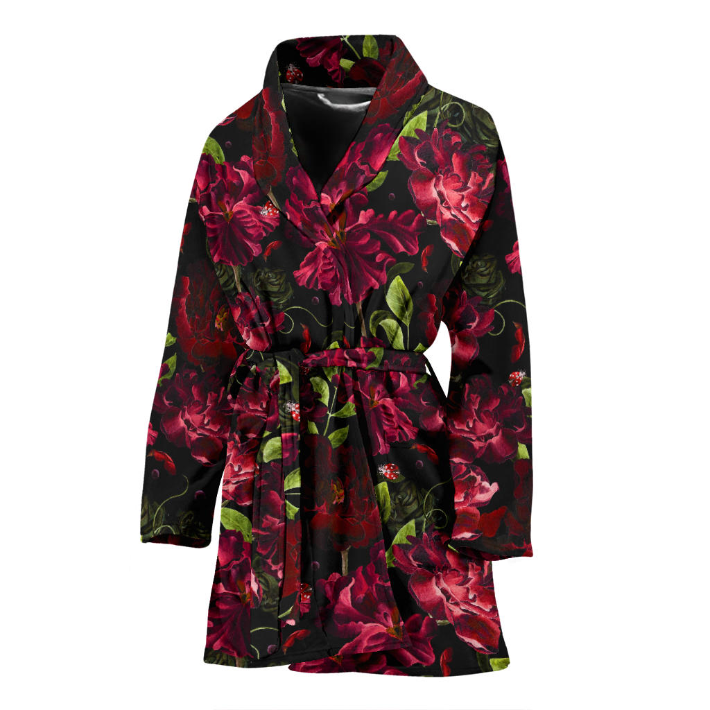 Iris Pattern Print Design IR03 Women Bathrobe