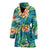 Plumeria Tropical Flower Design Print Women Bathrobe