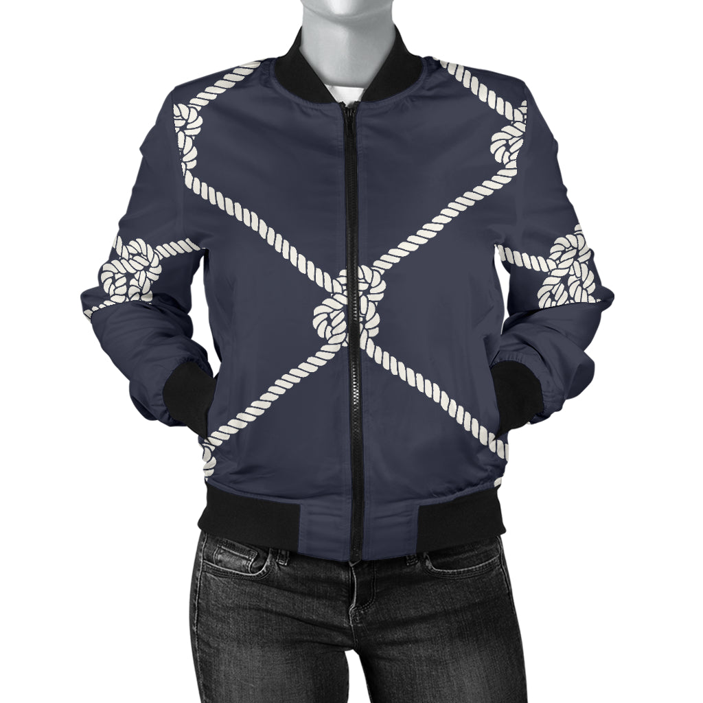 Rope Pattern Print Design A02 Women's Bomber Jacket