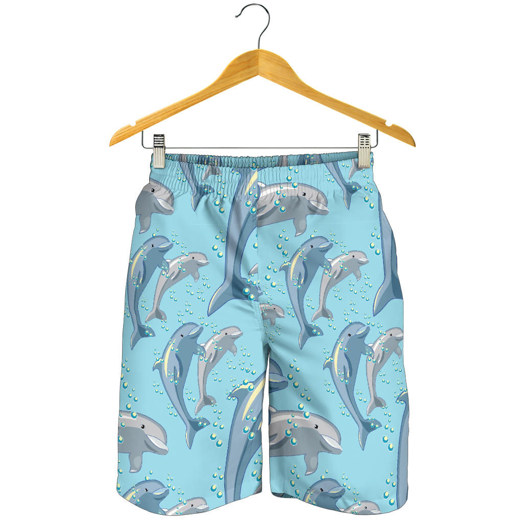 Dolphin Print Pattern Mens Shorts