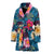 Water Lily Pattern Print Design WL05 Women Bathrobe