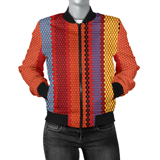 Mexican Pattern Print Design 05 Women's Bomber Jacket