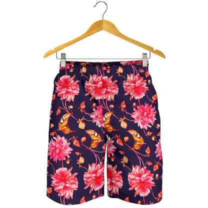 Dahlia Pattern Print Design DH03 Mens Shorts