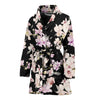 Orchid White Pattern Print Design OR03 Women Bathrobe