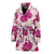 Orchid Purple Pattern Print Design OR04 Women Bathrobe