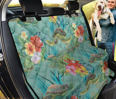 Sea Turtle Pattern Print Design T012 Rear Dog  Seat Cover