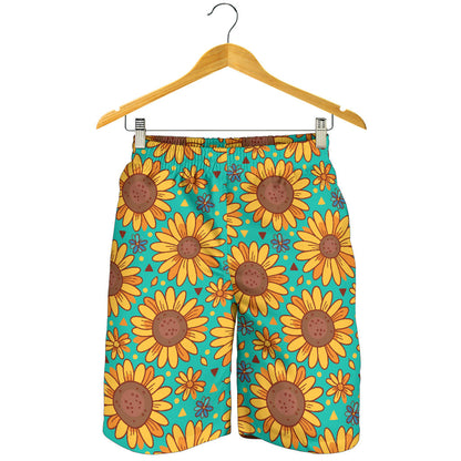 Sunflower Pattern Print Design SF013 Mens Shorts