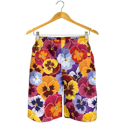 Pansy Pattern Print Design PS01 Mens Shorts