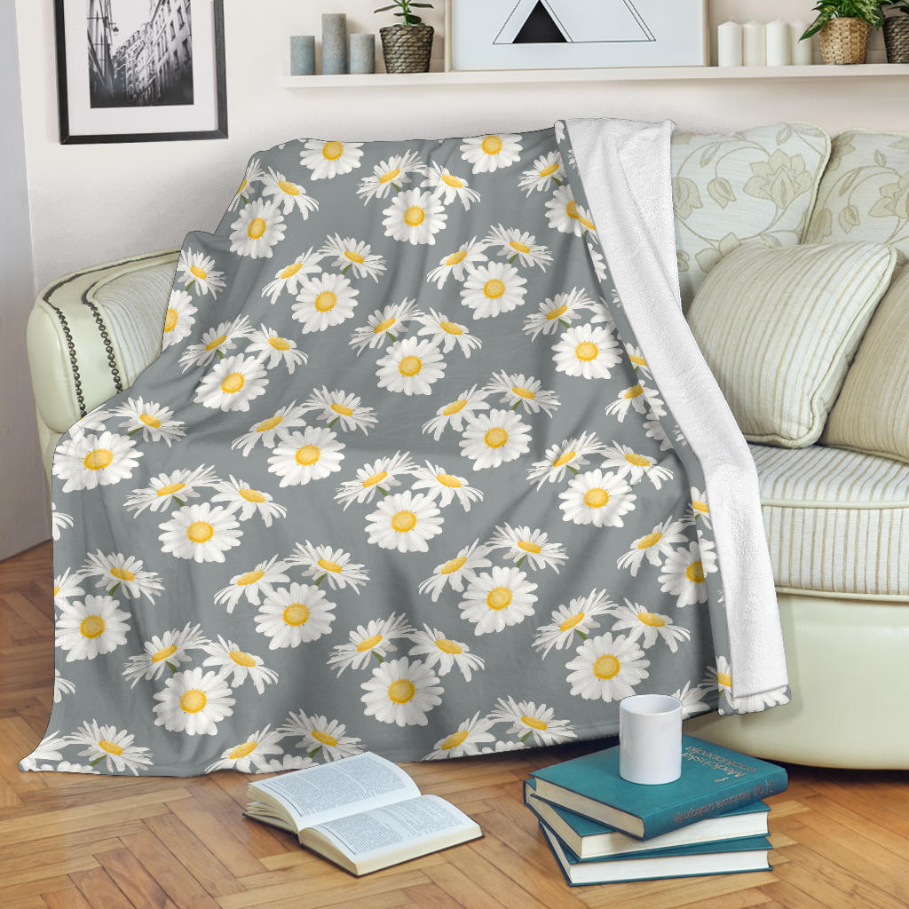 Daisy Pattern Print Design DS09 Fleece Blanket