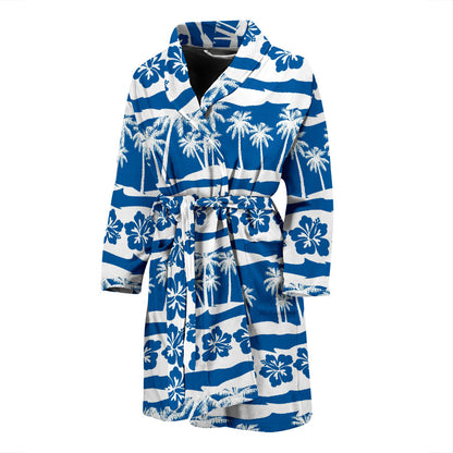 Hawaiian Themed Pattern Print Design H021 Men Bathrobe