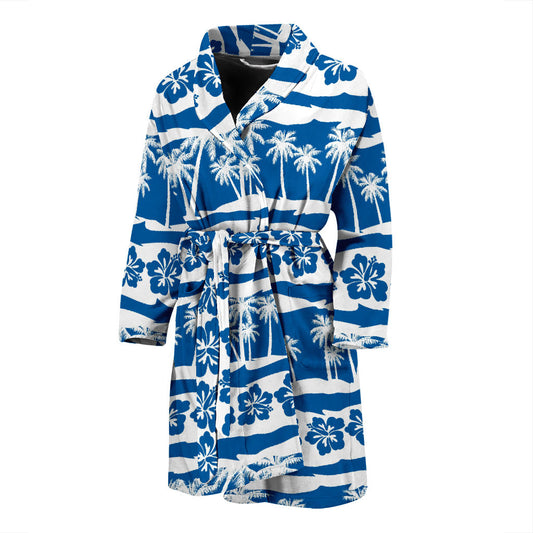 Hawaiian Themed Pattern Print Design H021 Men Bathrobe